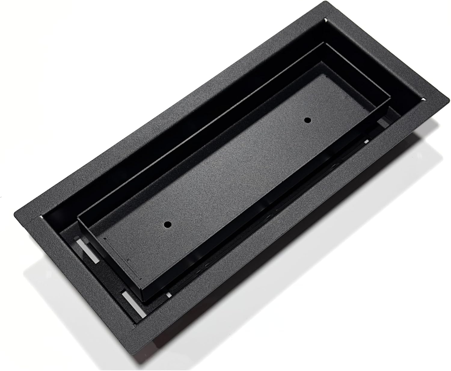4x10 Black Heavy-Duty Metal Floor Register Vent Cover
