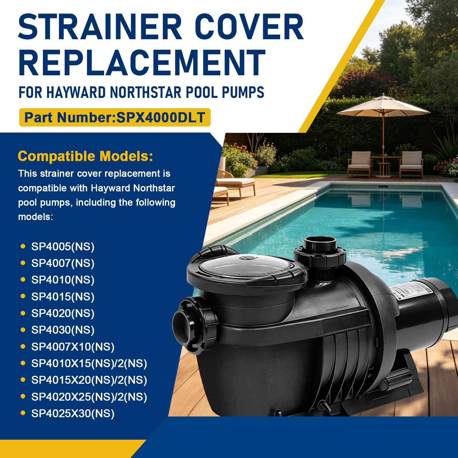 SPX4000DLT Siebabdeckung, Ersatz für Hayward Northstar Poolpumpe