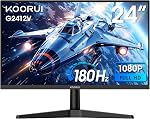 KOORUI 25" Gaming Monitor 320Hz 1ms GTG, FHD 1080P IPS Computer Display 95% DCI-P3 HDR400, Adaptive Sync PC Screen with HDMI 2.0 DP 1.4, Height Adjustable Stand VESA 75x75mm