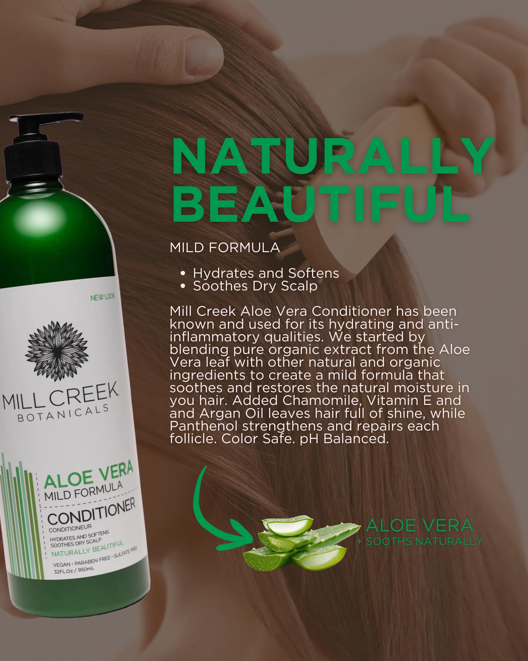 Amazon.com : Mill Creek Conditioner 32 oz (Aloe Vera) : Beauty & Personal  Care