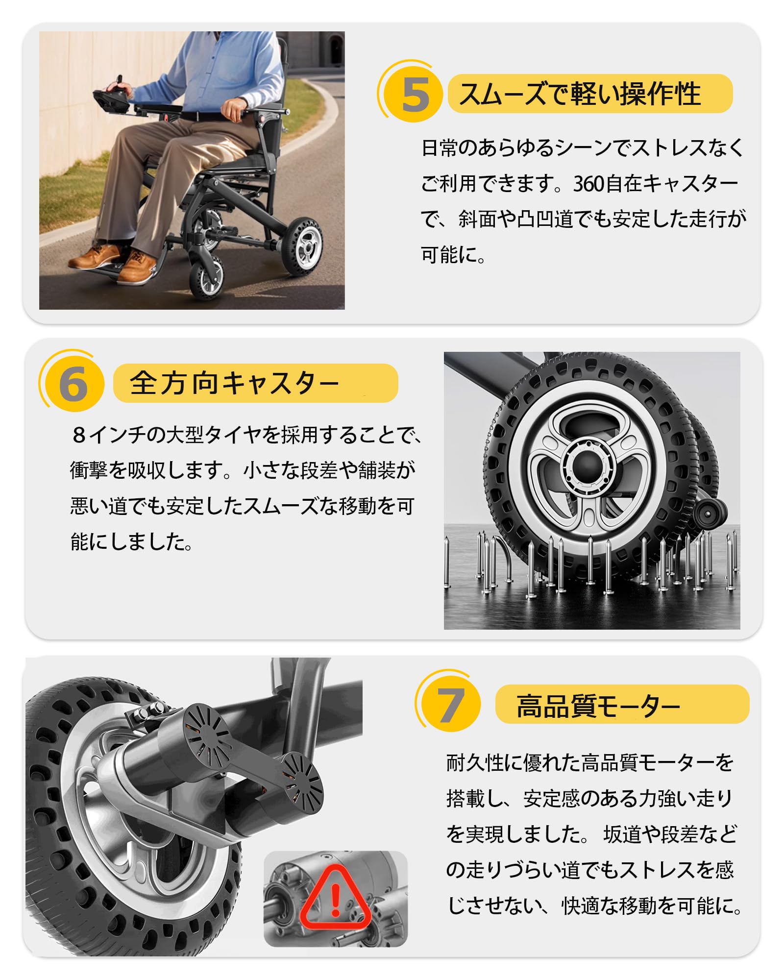 Amazon | 電動車いす 【超軽量設計 13.5kg！】電動車椅子 折畳み軽量