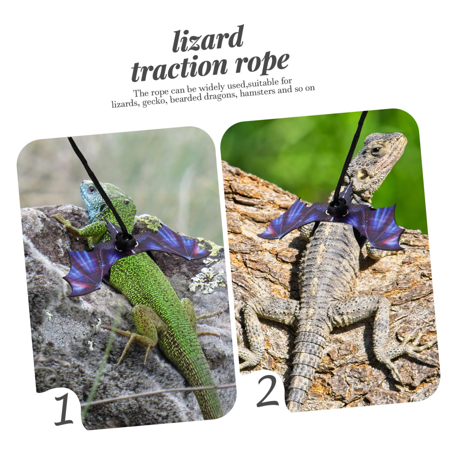 BESPORTBLE 3sätze Reptilien-Geschirr Mit Leine Dekoratives Design Leichtes Und Komfortables Material Für Schildkröten Eidechsen Und Andere Kleine Haustiere Erhältlich