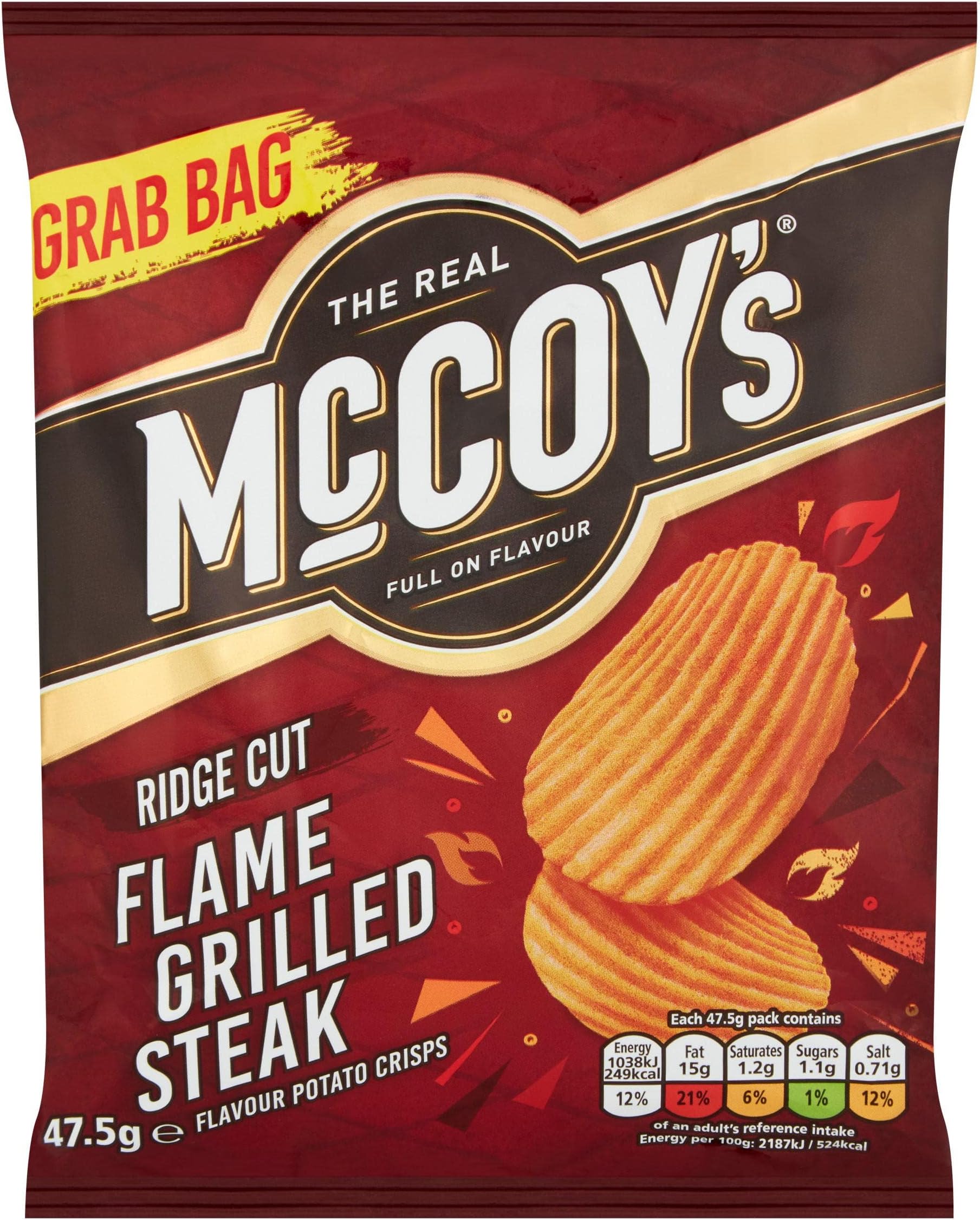 Ridge Cut Flame Grilled Steak Crisps, 47.5 g