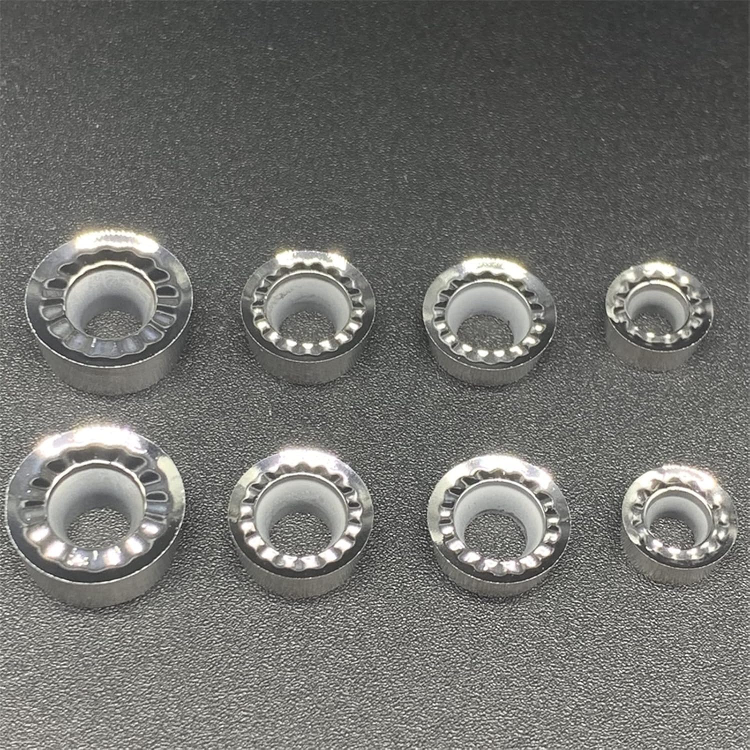 Herramientas de torneado, Insertos de cortadores 1 caja RCGT0803MOE RCGT10T3MOE AK RCGT1204MOE AK H01 Torno de carburo Torno giratorio Inserto redondo Herramientas de aleación de aluminio Procesamient