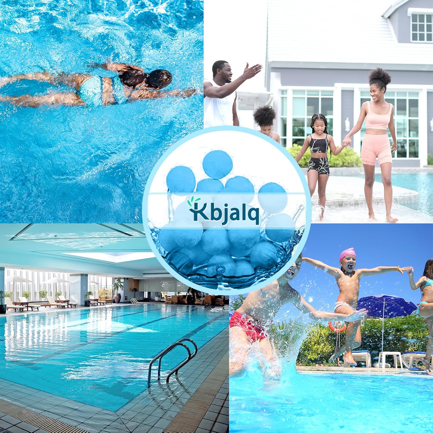 Pool Filter Balls,Filter Balls for Sand Filter,Blue Reusable Eco-Friendly Sand Filter Balls Equals Pool Filter Sand (4.6 Lbs,Blue)