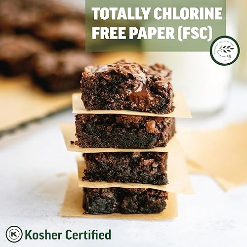 Miniatura 10 de Zenlogy Cuadrados de pergamino pequeños de 5 x 5 (300 hojas), sin blanquear, antiadherente, precortado, ideal para envolturas de dulces, papel de