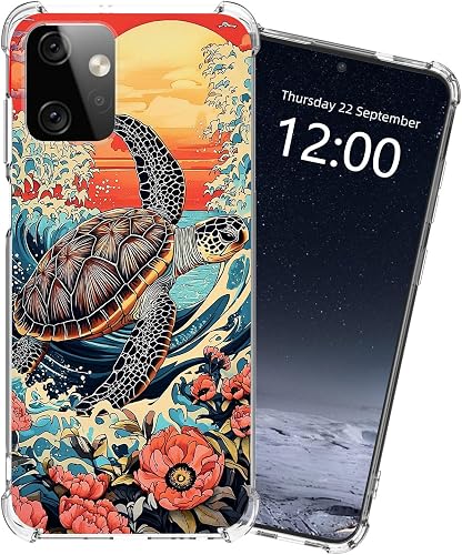 KUJKBFWJ for Motorola Moto G Power 5G 2023 Clear Case with [The Wave Turtle], No