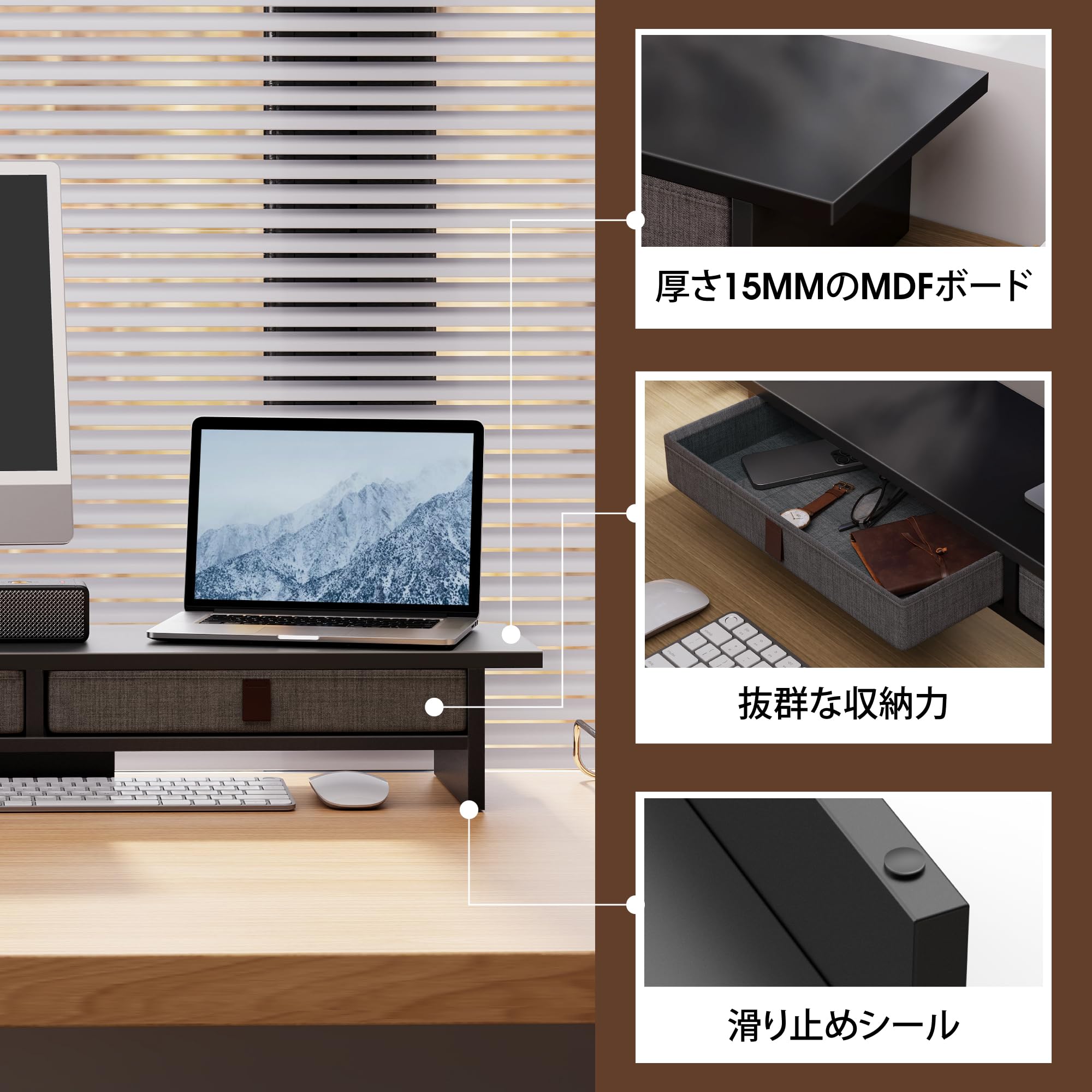 Amazon.co.jp: Fenge モニター台 卓上 パソコン台 デスク