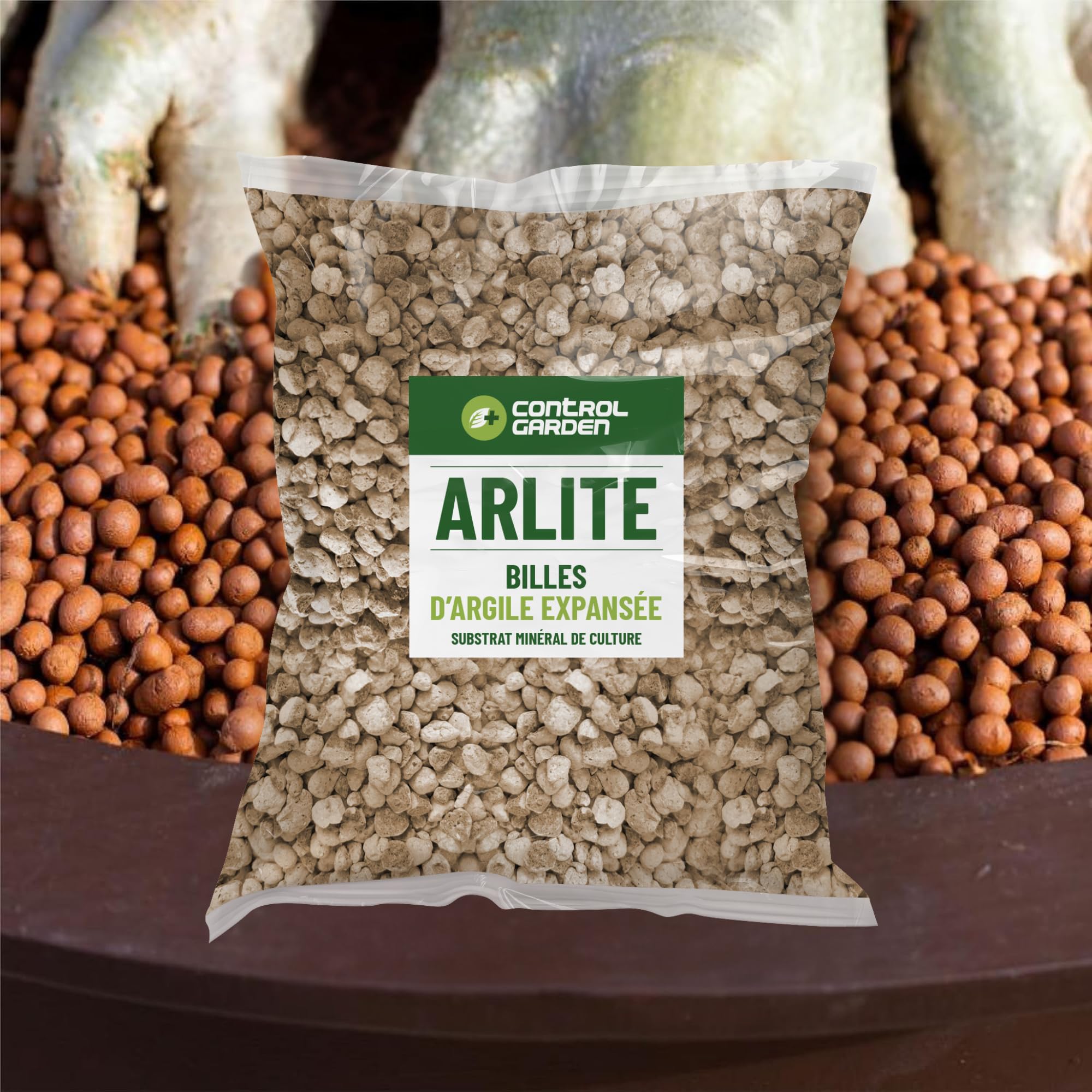 GROWMANIA.ES Control Garden Arlite 20 L | Boules d'argile expansée | Drainage pour pots, cultures et plantes | Fabriqué en Espagne