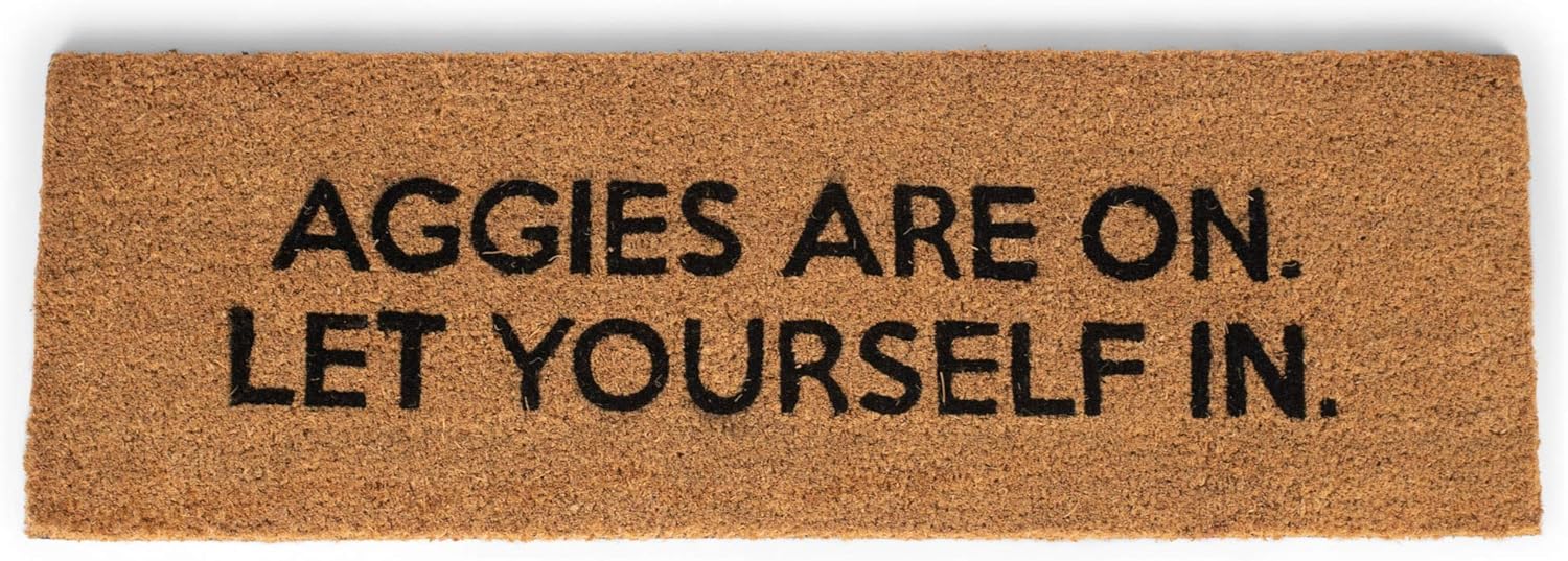 47th & Main Coir Door Mat, 33 x 10-inches, Aggies