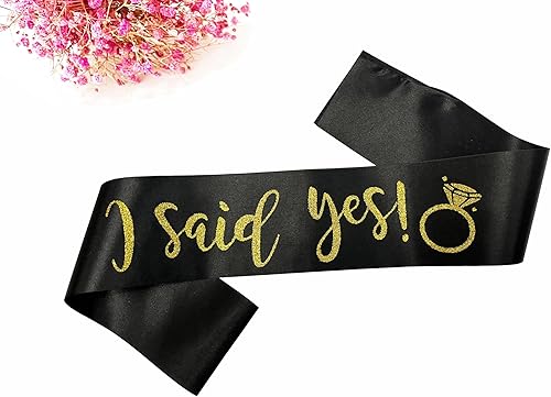 Miniatura 6 de Banda con texto en inglés "I Said Yes para mujer, propuesta de compromiso, banda de despedida de soltera para despedida de soltera, regalos de boda,