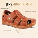 Medifeet Orthopedic Fisherman Ankle Strap Sandals for Men's (Tan, UK Footwear Size System, Adult, Men, Numeric, Medium, 8) gallery image