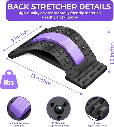 Miniatura 2 de Aran co Everlasting Comfort - Estirador de espalda para aliviar el dolor de espalda baja, descompresión de columna vertebral y espalda con