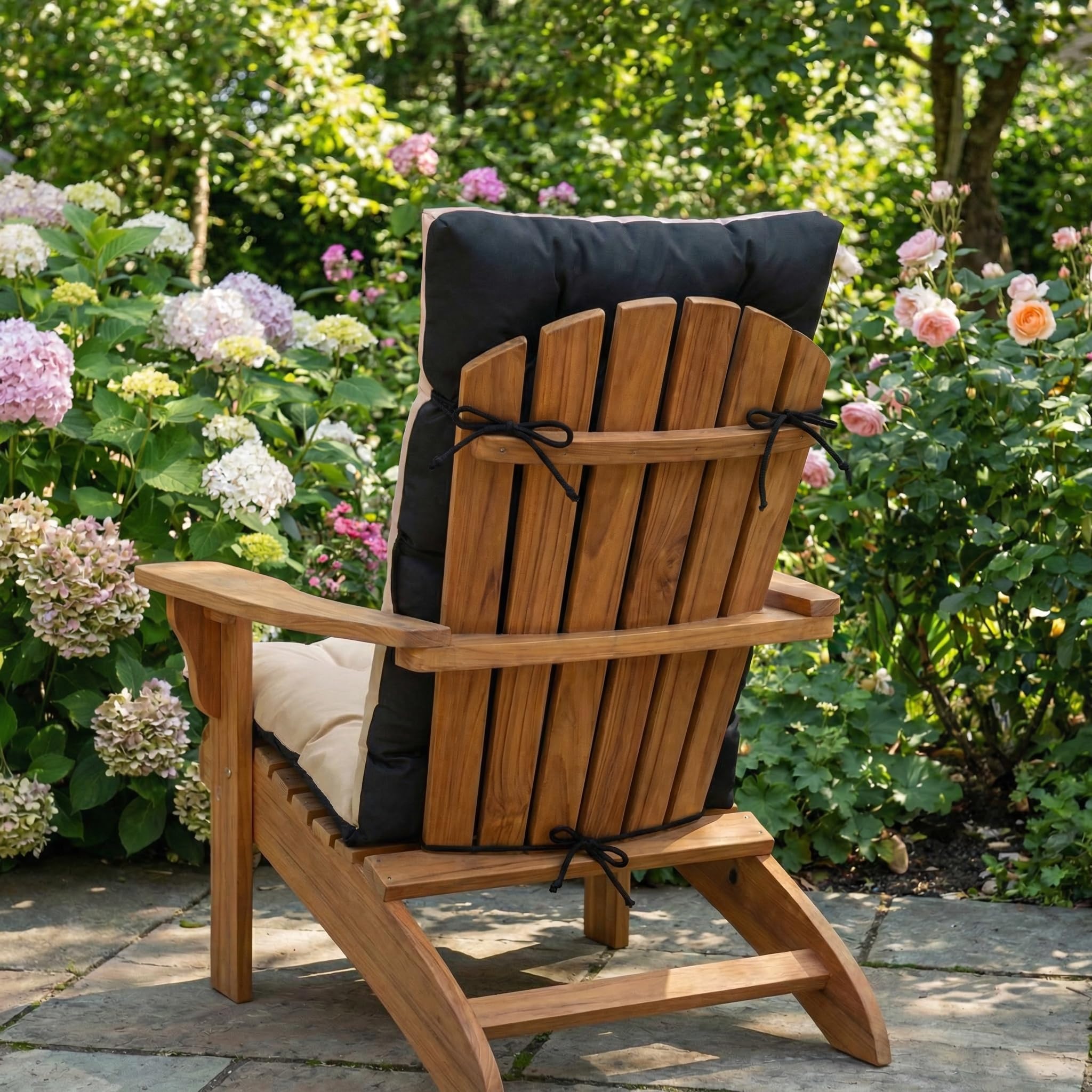Coussin Salon de Jardin Extérieur avec Dossier, Coussin Fauteuil Jardin Imperméable 120x50x8cm, Coussin Chaise Extérieur Confortable pour Balcon Terrasse (4, Beige)