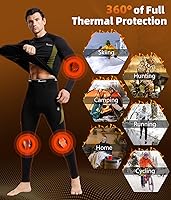 Vista 8 de romision 2 Pack Thermal Underwear for Men Long Johns Fleece Lined Hunting Gear Bottom Top Set Base Layer Cold Weather XS-4XL