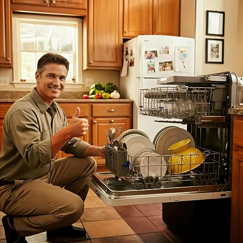 Miniatura 2 de UPGRADED W10195416 (paquete de 4), resistentes a la oxidación ruedas de lavavajillas estante inferior para Kitchenaid Whirlpool Maytag Kenmore.