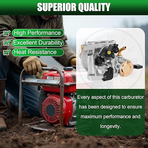 Miniatura 4 de Carburador + bobina de encendido compatible con GX110 GX120 GX140 GX160 GX168 GX168F GX200 5HP 5.5HP 6.5HP 16100-ZH8-W61 Generador de cortacésped
