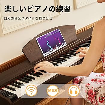 ピアノ Amazon | WENCAI 電子ピアノ 88鍵盤 ハンマーアクッション鍵盤