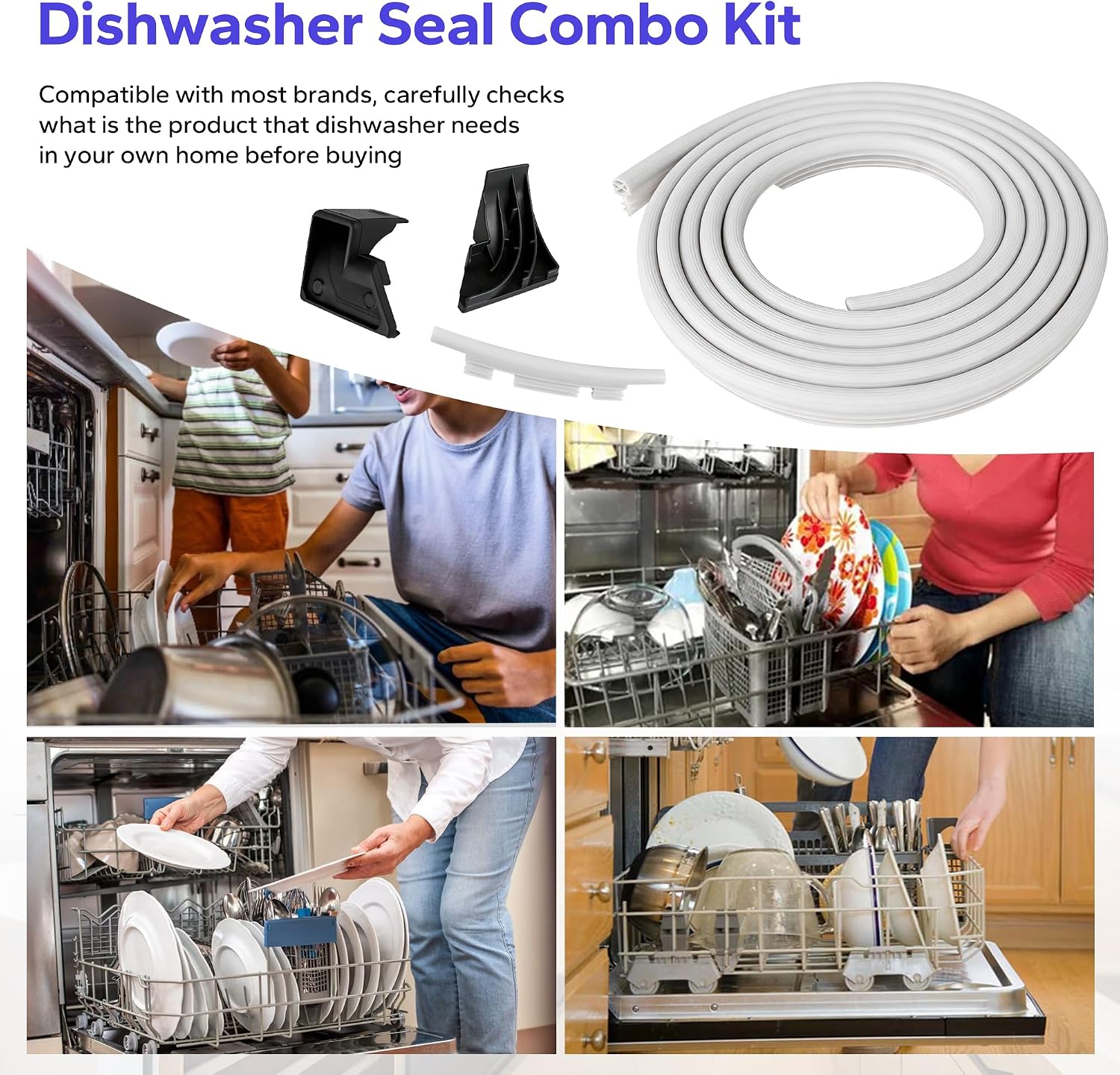 WD08X10057 Dishwasher Door Gasket Seal for GE Dishwasher Air Handler