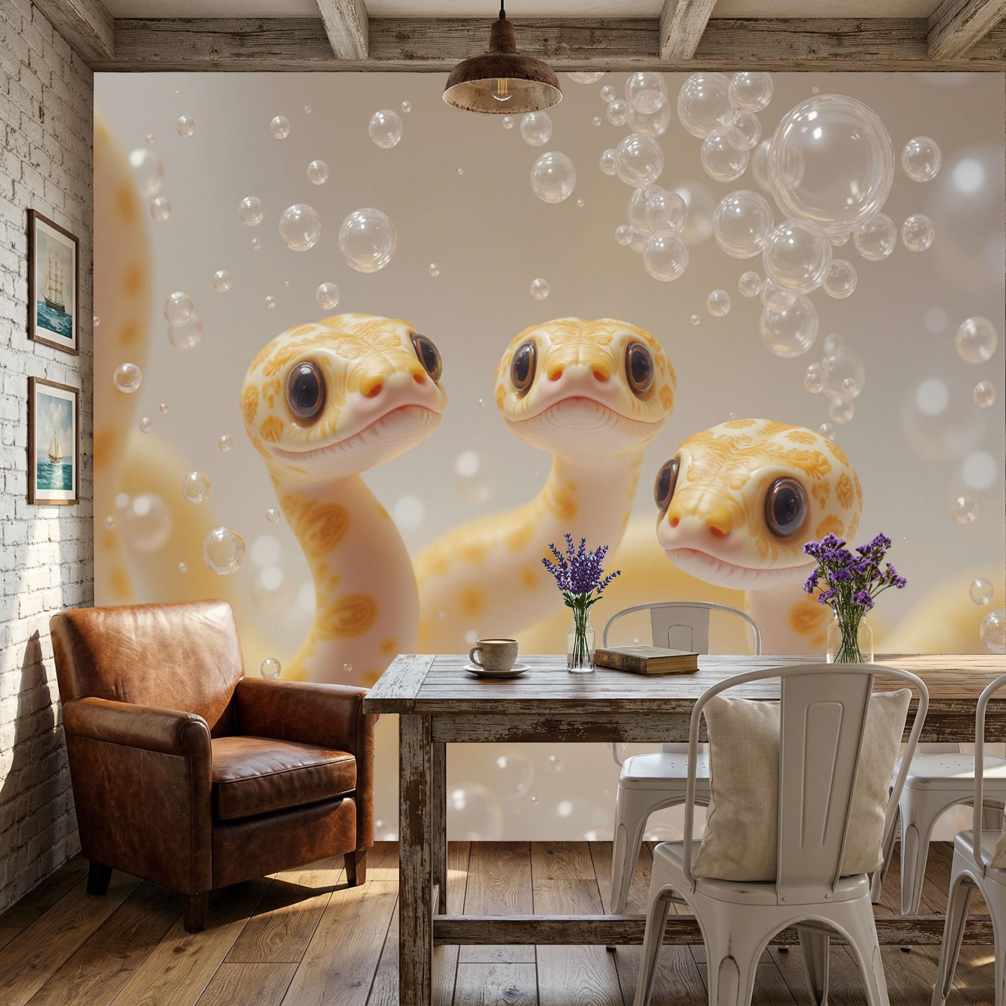 Papier Peint Animaux Amusants XXL Revêtement Mural Haut de Gamme