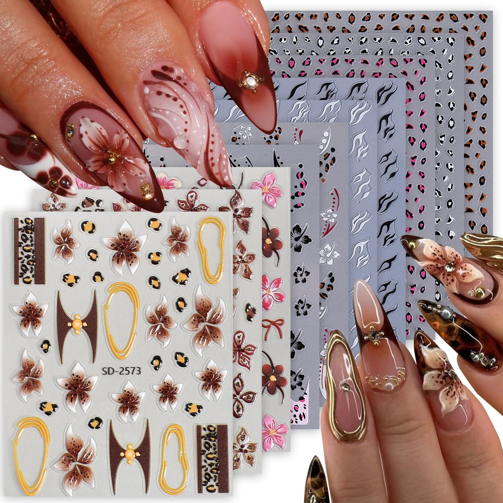 Sun Nail Stickers - Bohemian Nail Art Decals -11