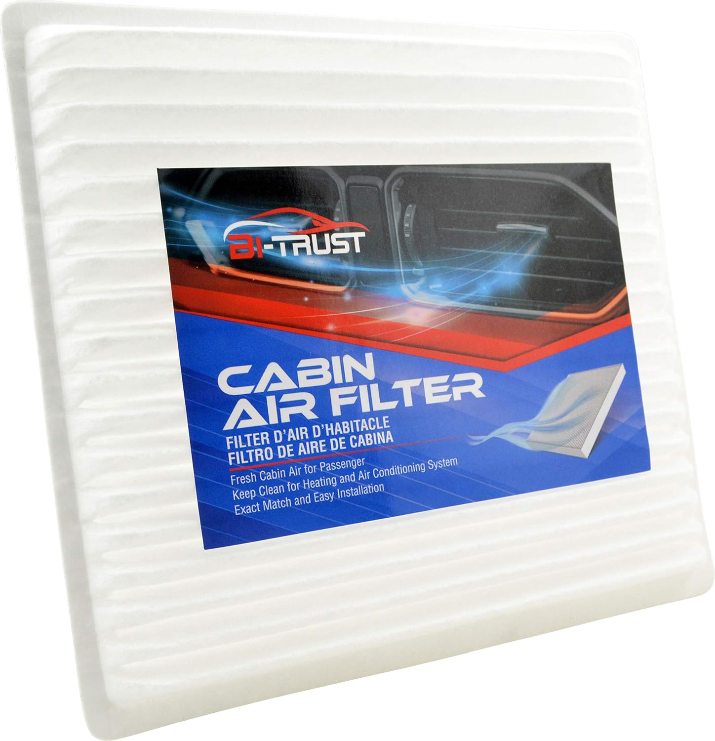 (CF10139) Cabin Air Filter, Replacement for Toyota RAV4 2001-2005 Echo 2000-2005 for Scion Xa Xb 2004-2006 Tc 2005-2010 (White Nonwovens)