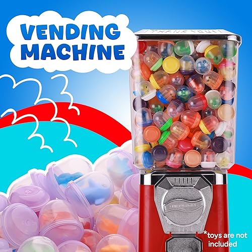 Miniatura 6 de Máquina expendedora de cápsulas, cápsulas translúcidas de bellota vacías 30 piezas de 1.1 pulgadas, recarga de cápsulas de máquina de chicles a