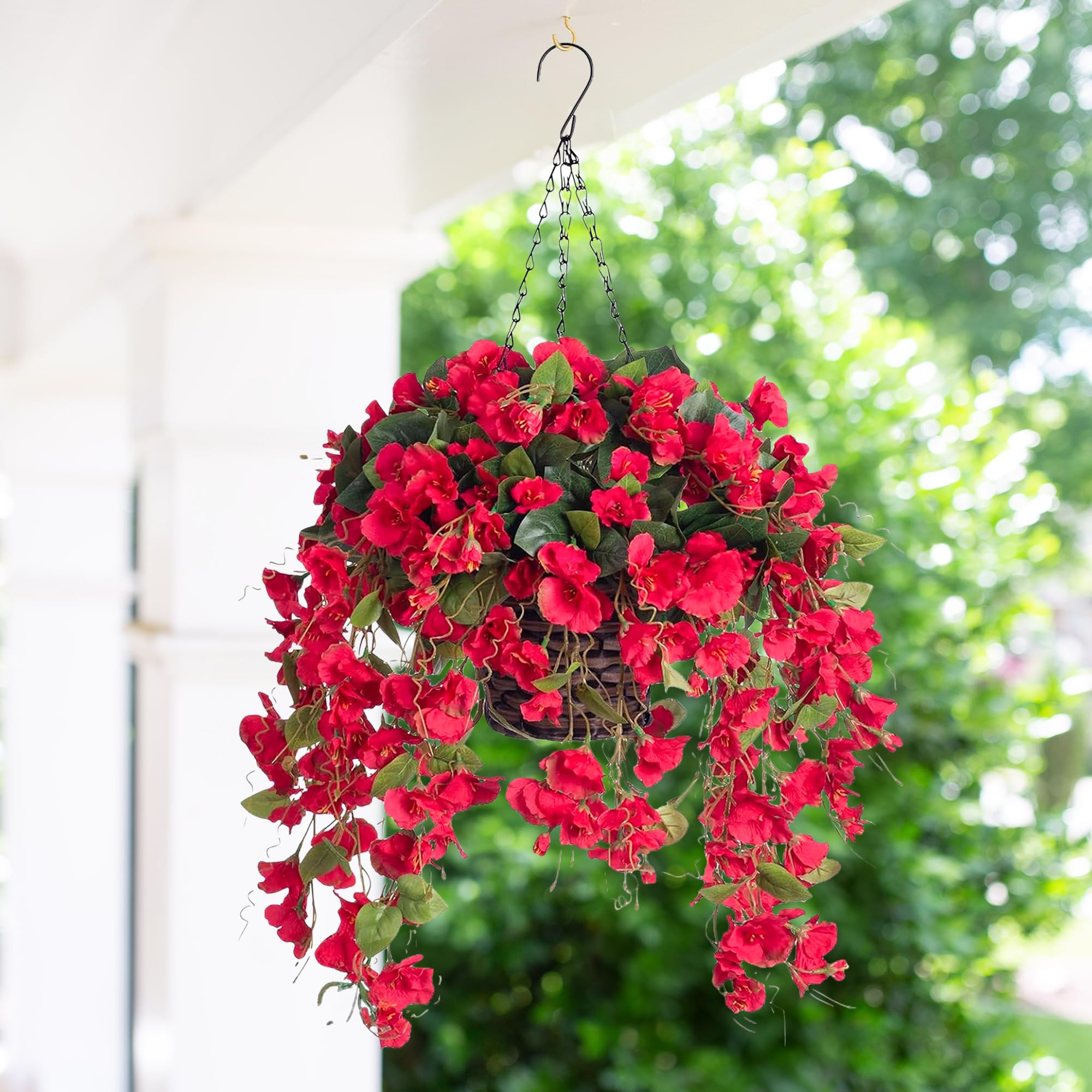 2 stuks kunstbloemen buiten 75 cm kunstmatige hangende bloemen