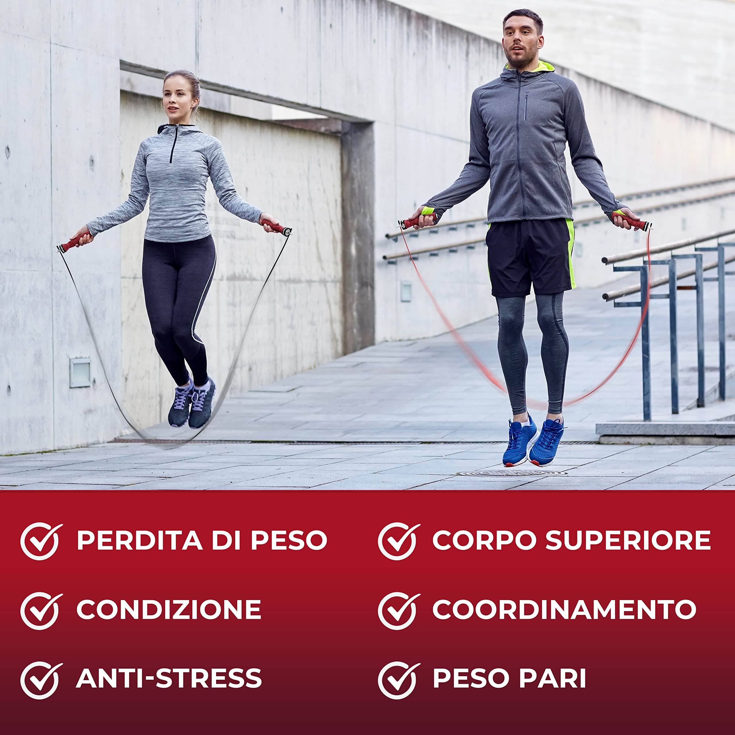 Corda per saltare professionale crossfit con piano di allenamento corda bonus e borsa - Corda da saltare corda per saltare boxe salto palestra - Corde per saltare pesante jumping speed jump rope