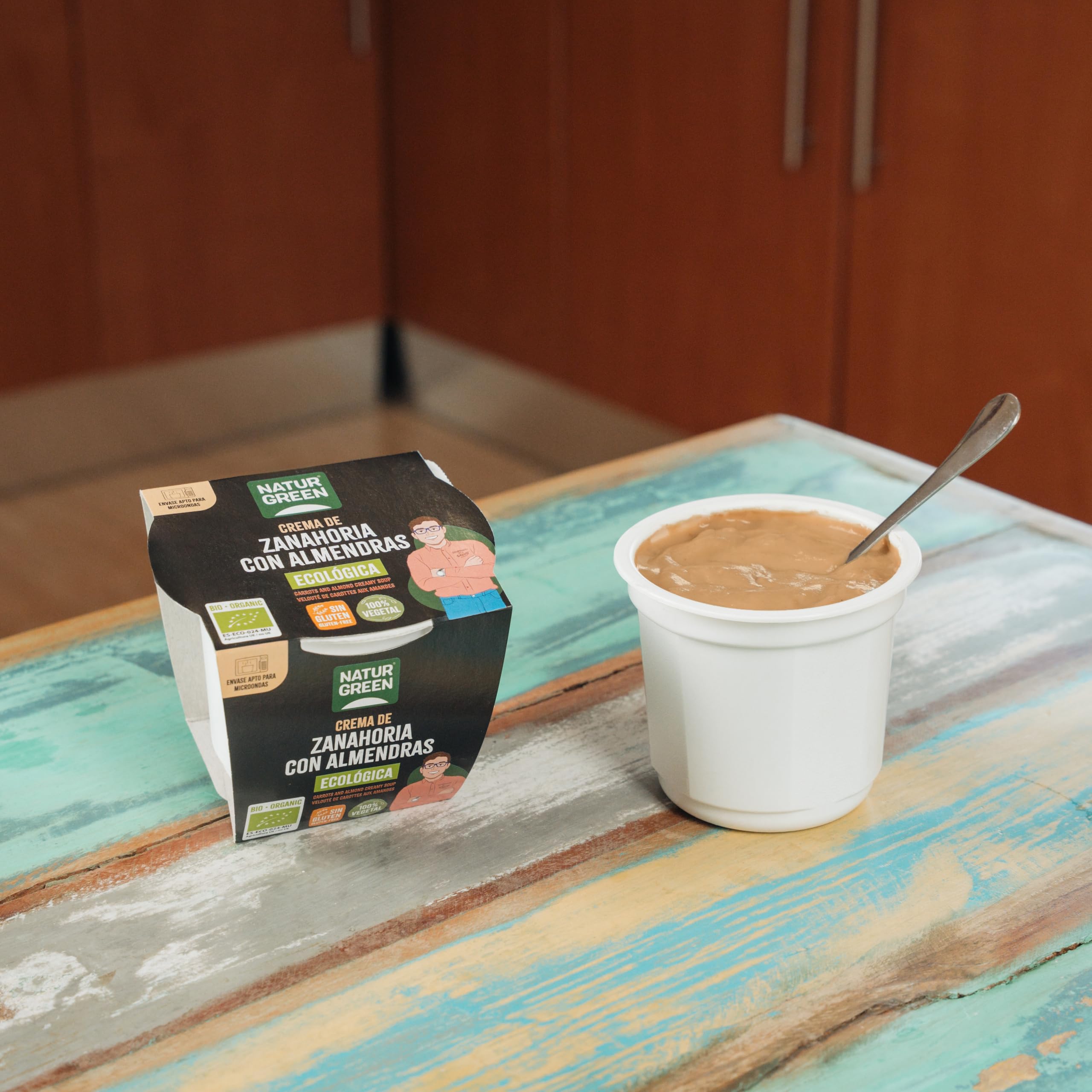 NaturGreen Crema Zanahoria con almendras Pack 6 unidades