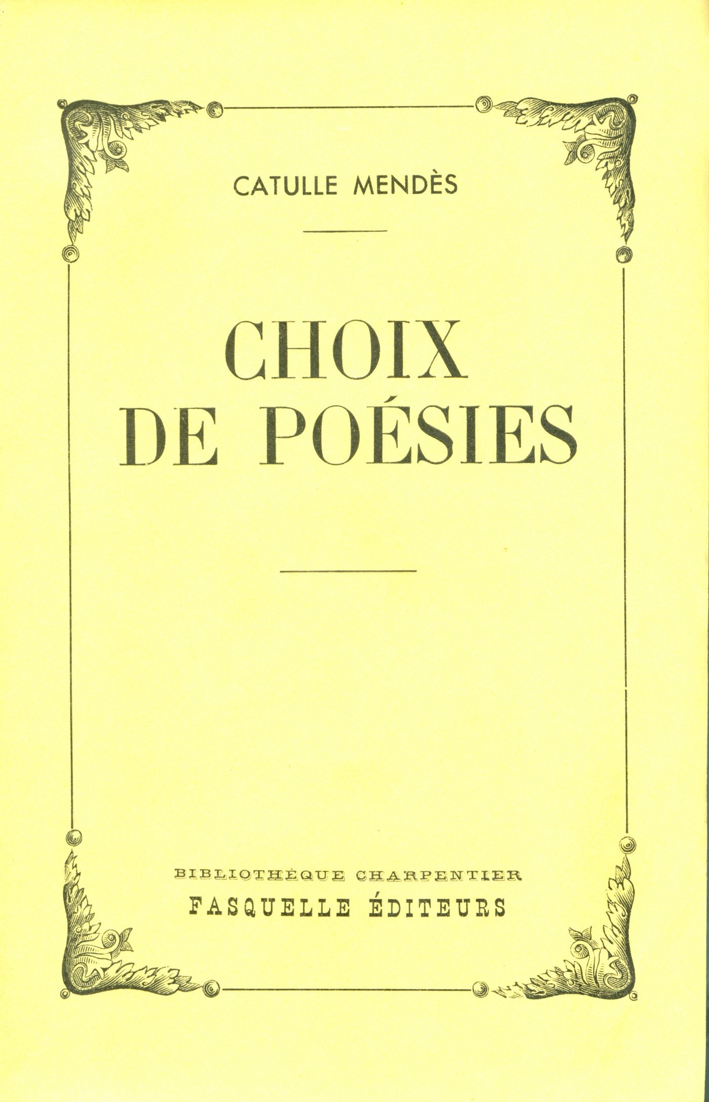Choix de poésies (French Edition)