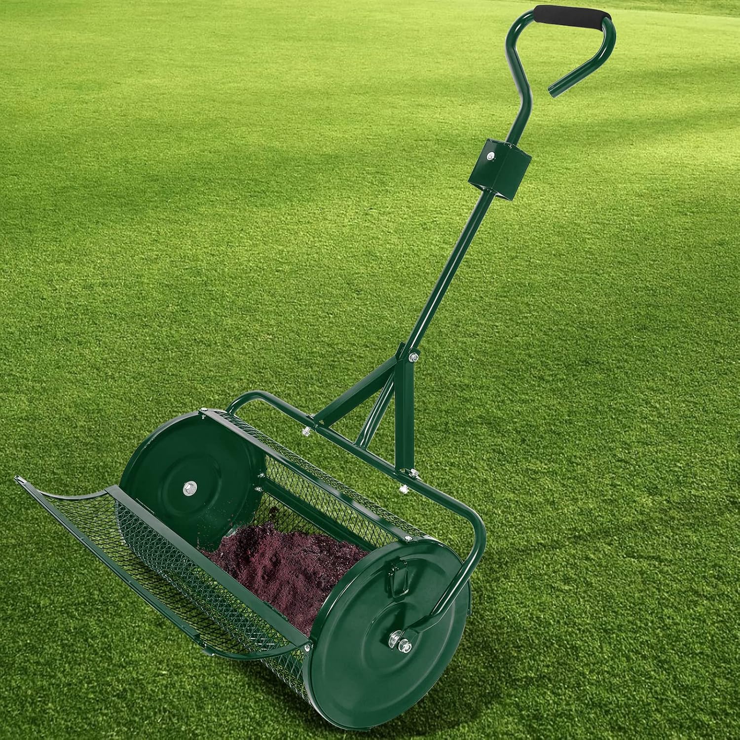 Garden 24" Compost Spreader Peat Moss Spreader with T Shaped Handle