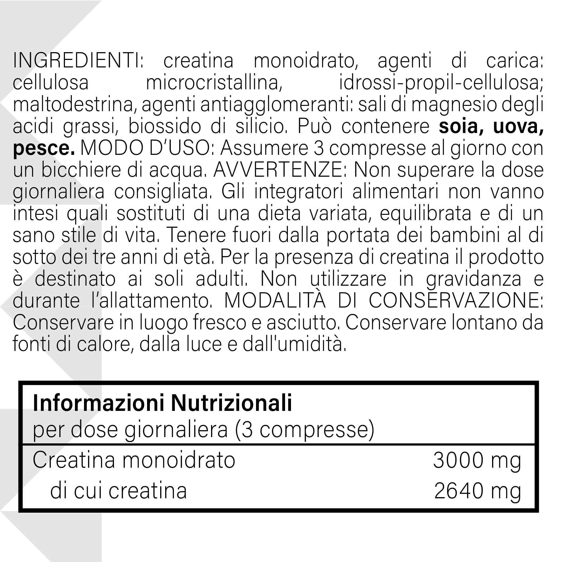 Creatina Monoidrata Compresse RTP – da 3000 mg Creatine Monohydrate – Creatina Pura in Pastiglie – Integratore per Sport, Palestra e Post Workout – 500 Compresse Senza Glutine, Senza Lattosio