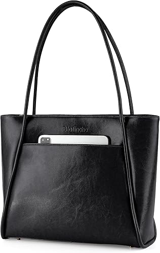 Blofinche Monederos de cuero genuino para mujer, bolso de hombro real, estilo vintage gracia para el trabajo, las señoras portátiles de viaje