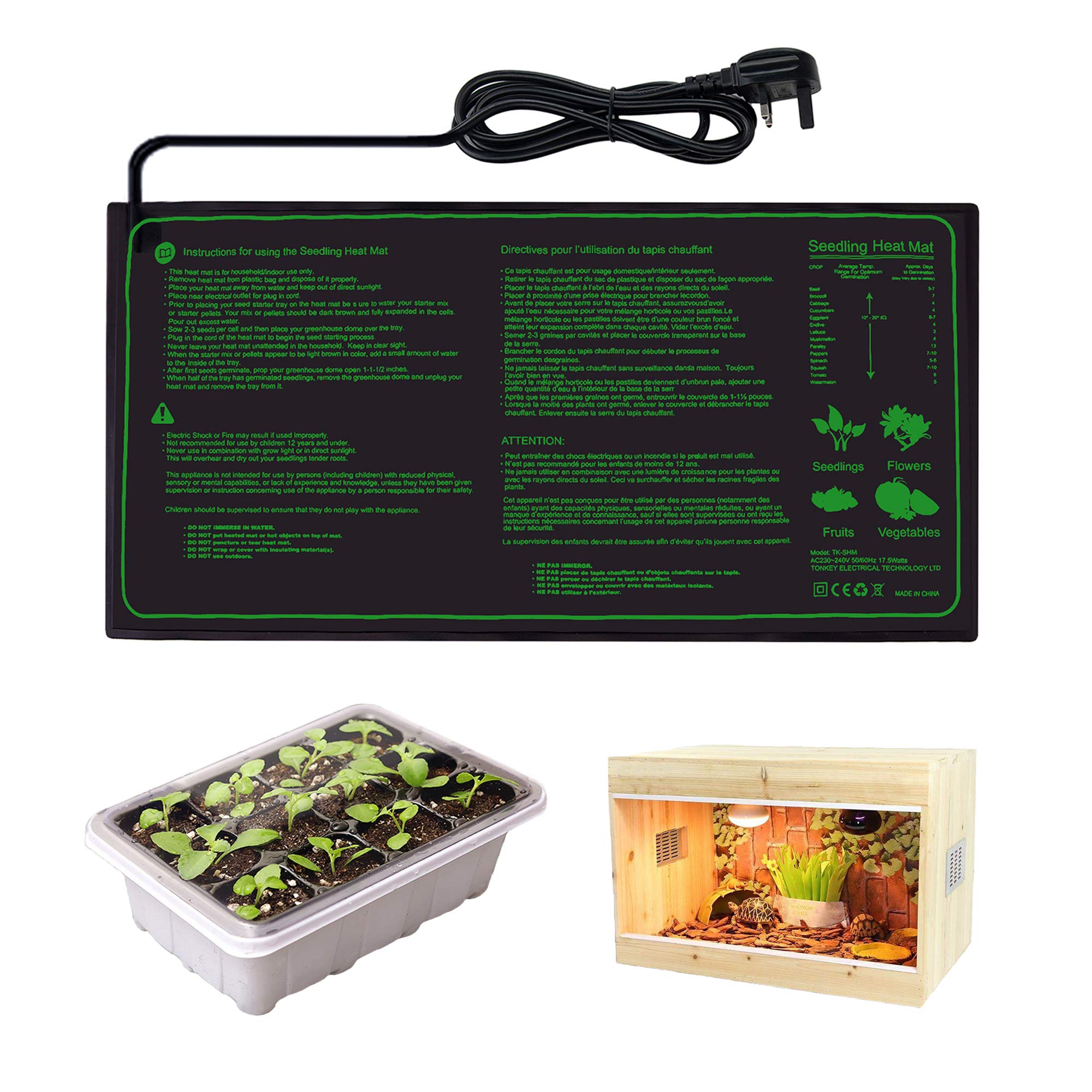 iPower GLHTMTSVEU Durable Waterproof Seedling Heat Mat