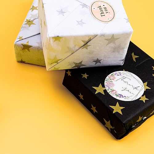 Miniatura 5 de MR FIVE 120 hojas de papel de seda metálico de estrellas a granel, 20 x 28 pulgadas, 6 colores de papel de seda para bolsas de regalo, embalaje,