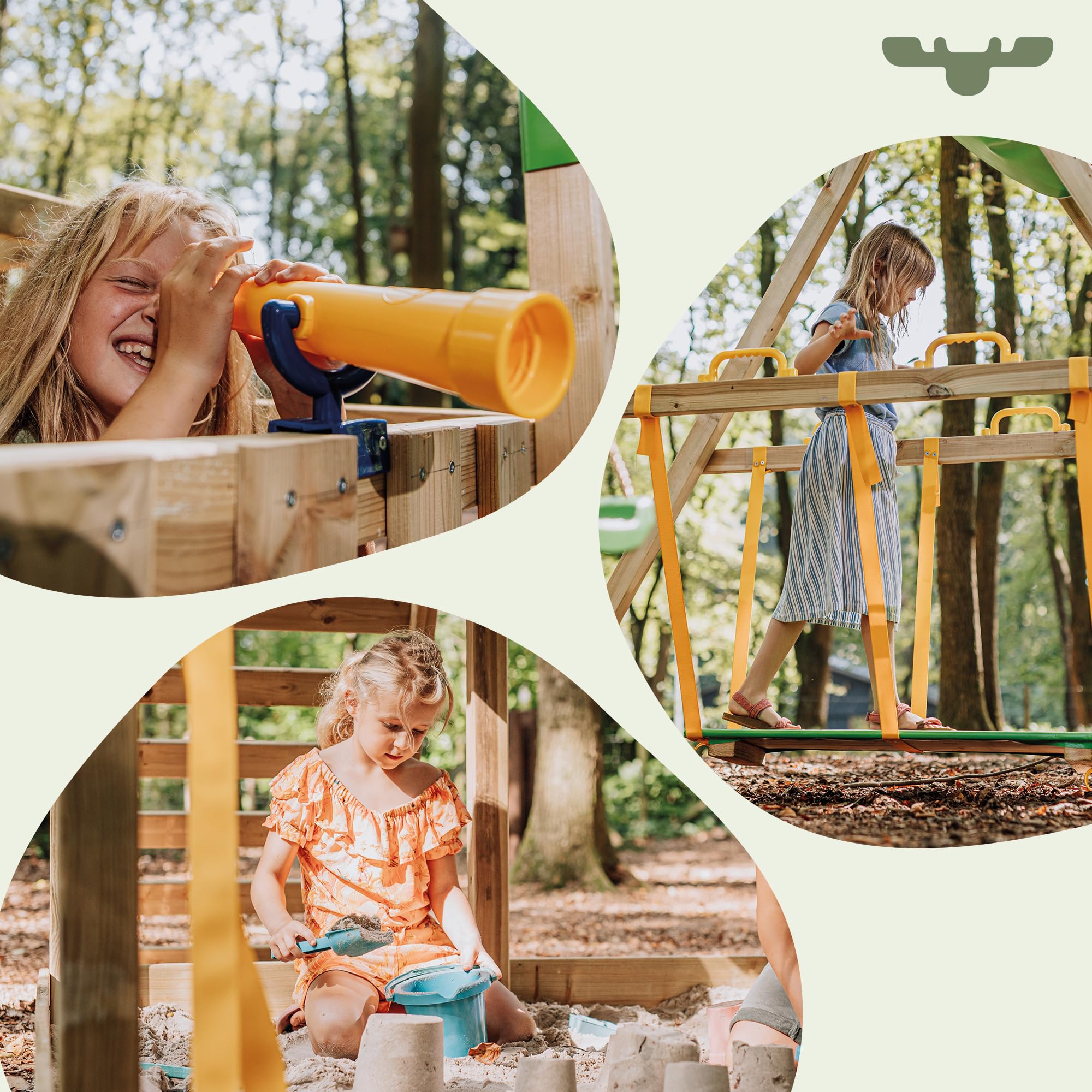 Aire De Jeux Château Fort Fatmoose RiverRun Royal XXL – Balançoire, Toboggan, Bac à Sable | Bois Traité, Made In Germany