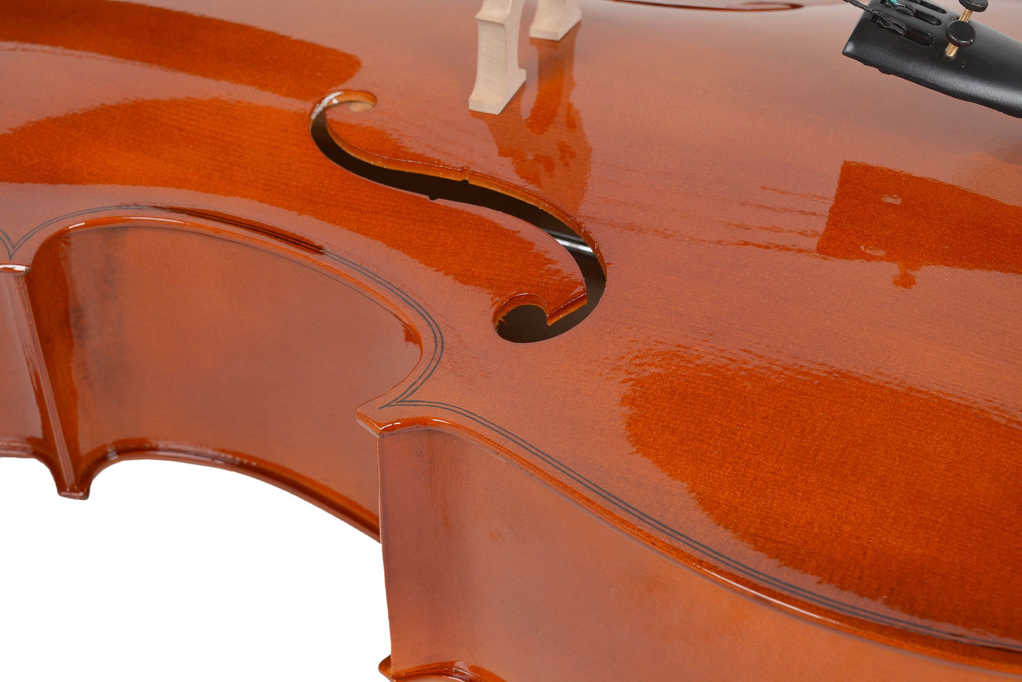 Violoncello classico TS-IDEEN completo di arco, custodia e colofónia. Color legno naturale con finitura lucida. Dimensioni regolari (4/4).