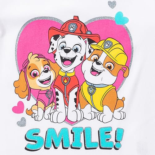 Miniatura 5 de Paw Patrol Nickelodeon Skye, Marshall and Rubble - Conjunto de sudadera con capucha, camiseta y pantalones de leggings para niñas pequeñas y grandes