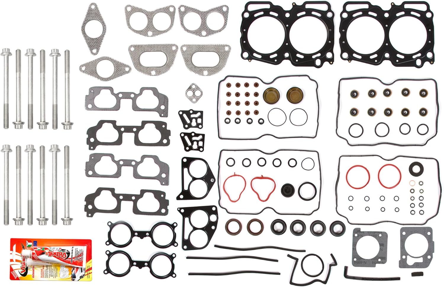 Compatible With 04-09 Subaru Impreza Legacy Forester Outback 2.5 SOHC Head Gasket Set Head Bolts