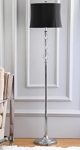 Miniatura 2 de SAFAVIEH Lighting Collection Venezia - Lámpara de pie de pie (bombilla LED incluida) de 61 pulgadas, cristal transparentecromado, para sala de