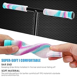 Scooter Grips - Mixed Color MTB & BMX Handlebar Grips | 145mm Soft Grips for Pro Stunt Kick Scooter, Mountain Bike