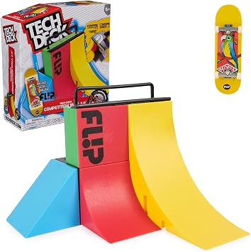 Tech Deck, Competition Wall 2.0 X-Connect Park Creator, Customisable and Buildable Ramp Set with Exclusive Fingerboard, Kids  Toy for Boys and Girls Aged 6 and up