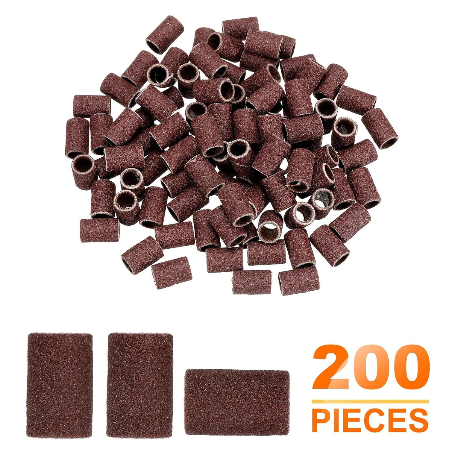 HARFINGTON 200pcs Sanding Drums 1/4 Inch Grit 320 Sanding Sandpaper Mini Sanding Sleeves for Drum Sander Rotary Tools image 3