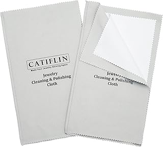 Sponsored Ad - CATIFLIN 2pcs Multi-Layer Jewelry Cleaning Cloth, Large Silver Polishing Cloth, 100% Cotton Jewelry Polishi...