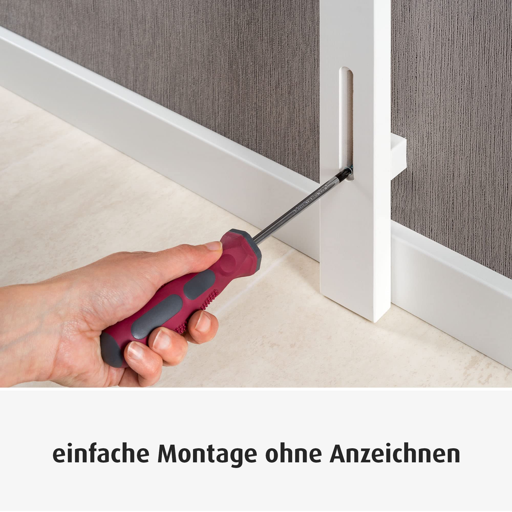 Reer WallFlex Abstandhalter zu Fußbodenleisten für alle Tür- und Treppengitter, weiß