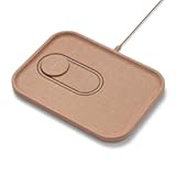 COURANT MAG&colon;3 Charger and Tray - Belgian Linen&comma; Multi-Device Charger Compatible with MagSafe iPhones 16&comma; 15&comma; 14&comma; 13&comma; 12 or Wireless AirPod Cases &lpar;Camel&rpar;