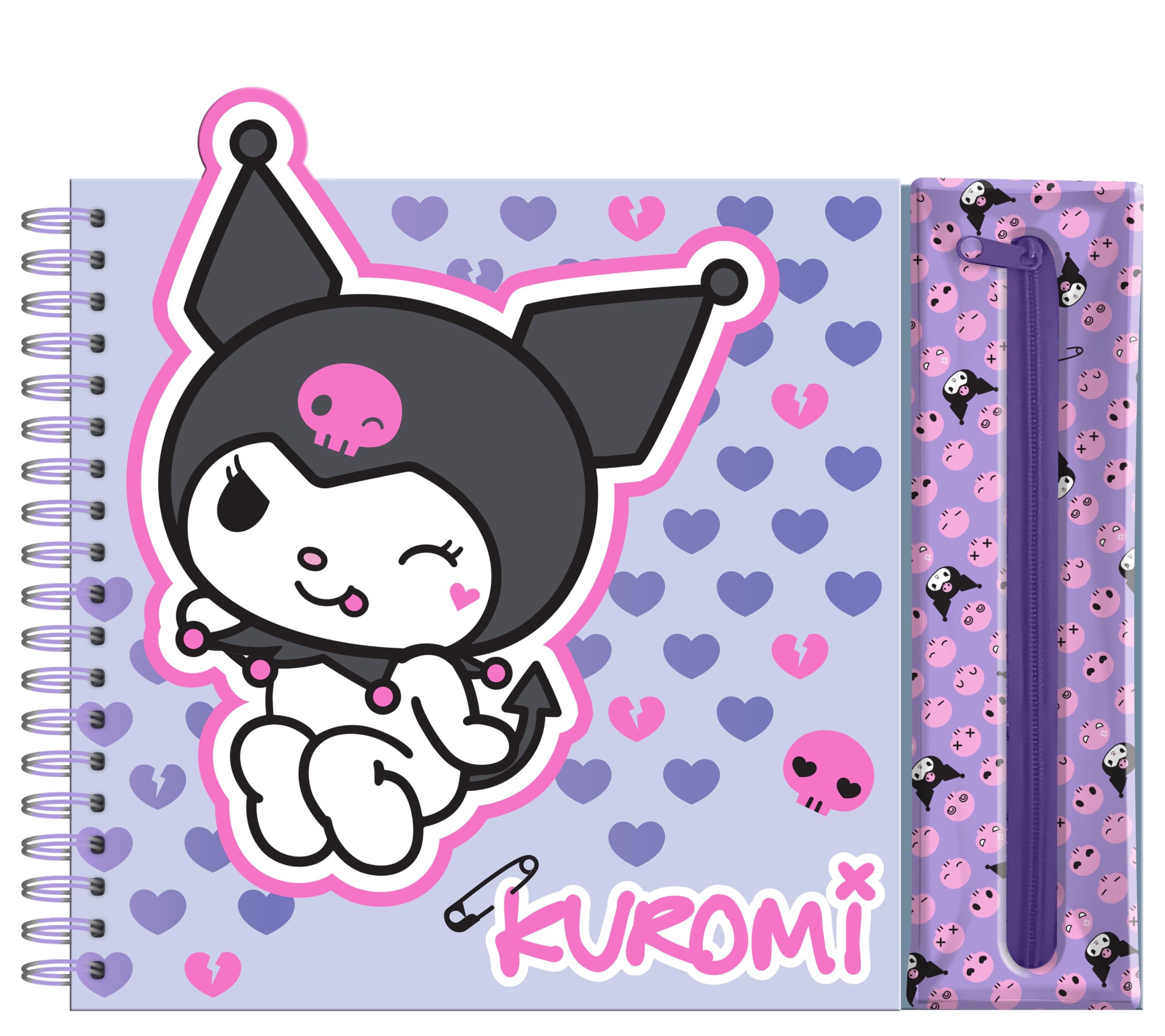 Kids Licensing - Zeszyt aktywności Kuromi z odpinanym futerałem dla dziewczynek