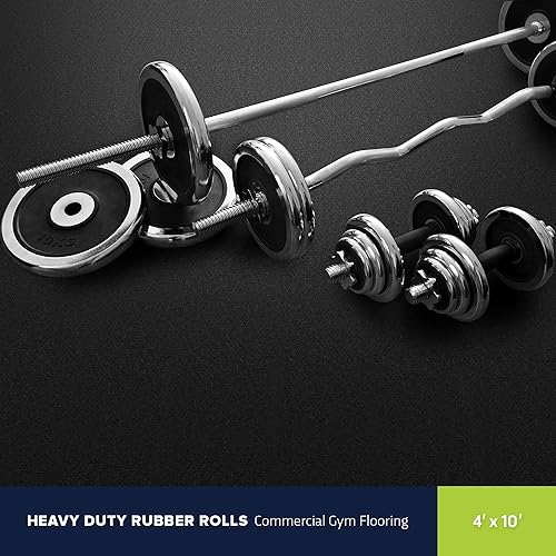 Miniatura 2 de IncStores Rollo de suelo de goma resistente de 38 pulgadas de grosor, suelo de goma reciclada flexible para un sótano, gimnasio en casa, cobertizo o