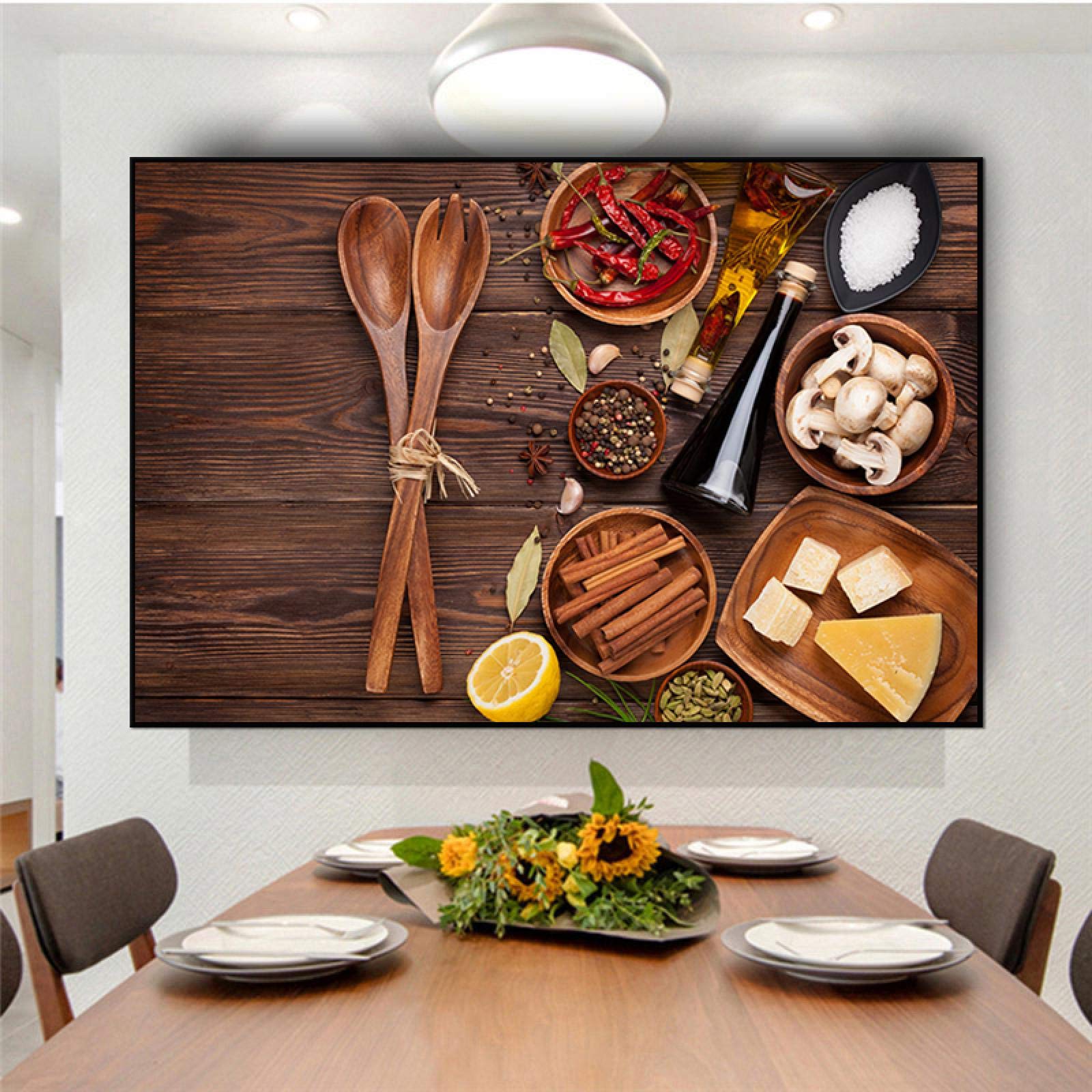 Cuadro de cocina dsdsgog sin marco para renovar paredes vacías 8